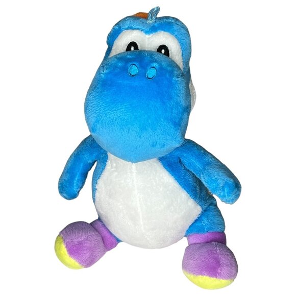 Super Mario Bros Blue Yoshi Plush Toy 11 Inch Stuffed Animal Figure Dinosaur - Picture 1 of 6